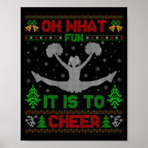 Affiche Oh Quelle Joie De Faire Du Cheer Xmas Menant De L'