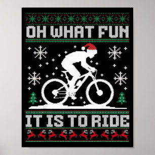 Affiche Oh Quelle Joie De Faire Du Vélo De Montagne Biker