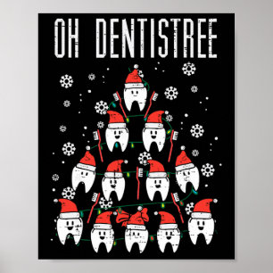 Affiche Oh Sapin De Noël Dentisterie Dentaire Dents