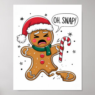 Affiche Oh Snap Biscuit de Noël en pain d'épices Roi Migno