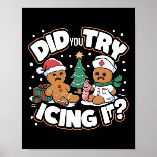 Affiche Oh Snap Gingerbread Homme Cookie Avez-Vous Essayé