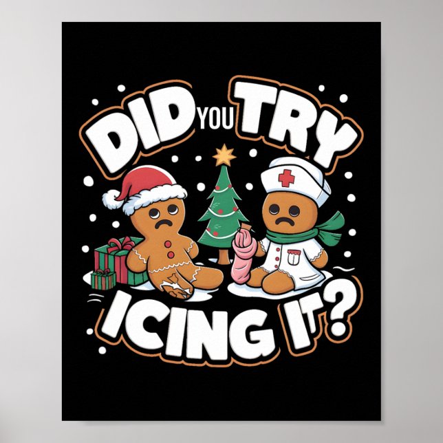 Affiche Oh Snap Gingerbread Homme Cookie Avez-Vous Essayé  (Devant)