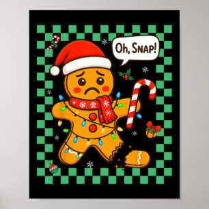 Affiche Oh Snap Gingerbread Homme Noël Adulte Enfants Homm