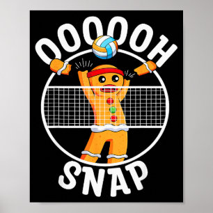 Affiche Oh Snap Homme en pain d'épices Bloqueur Volley-bal