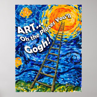 Affiche Oh the Places You'll Gogh!