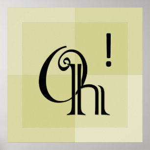 Affiche Oh ! Typographie expressive moderne et minimaliste