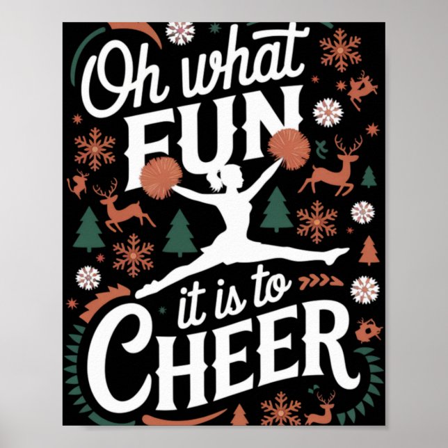 Affiche Oh What Fun It Is To Cheer Ugly Cheerleading Xmas  (Devant)