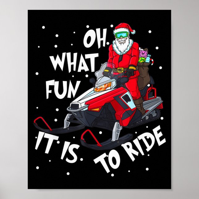 Affiche Oh What Fun It Is To Ride Santa Claus Christmas Sn (Devant)
