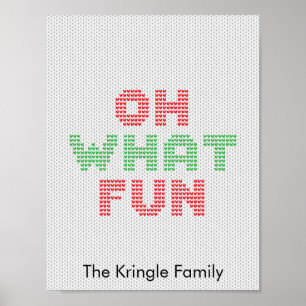 Affiche Oh What Fun Typographie Sweat de Noël