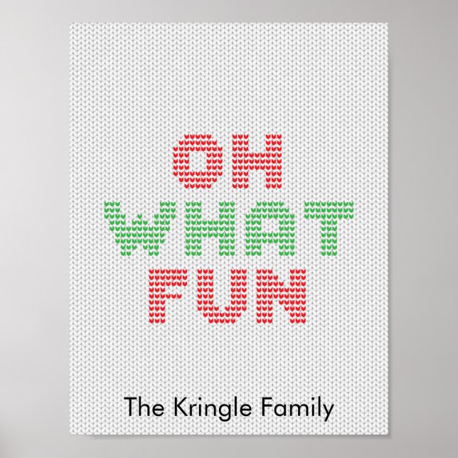 Affiche Oh What Fun Typographie Sweat de Noël (Devant)