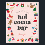 Affiche Oh What Fun Winter Christmas Hot Cococa Bar Sign<br><div class="desc">Oh Quel Amusant ! La meilleure façon de fêter son anniversaire avec style pendant la saison magique des fêtes ! Ce forfait modèle imprimable est conçu pour rendre inoubliable la fête d'anniversaire d'hiver de votre enfant. ← Si vous avez besoin d'un décor coordonné, veuillez vérifier ma collection correspondante. Si vous...</div>