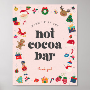 Affiche Oh What Fun Winter Christmas Hot Cococa Bar Sign