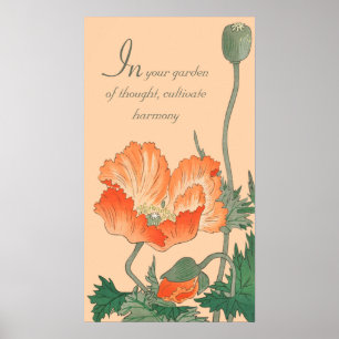 Affiche Ohara Koson Beautiful Japanese poppy CC0811 Quote