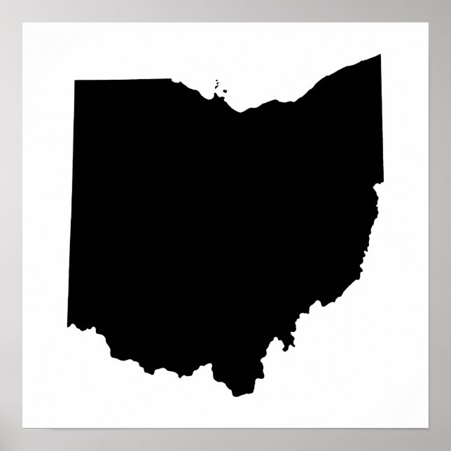 Affiche Ohio en noir et blanc (Devant)