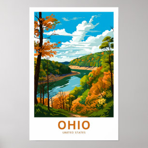 Affiche Ohio États-Unis Imprimer