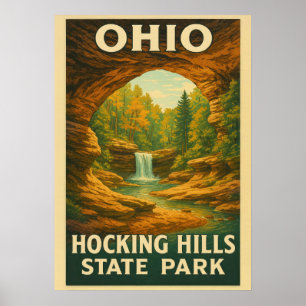 Affiche Ohio Hocking Hills State Park V01