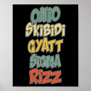 Affiche Ohio Skibidi Gyatt Sigma Rizz Gen Alpha Xmas Chris