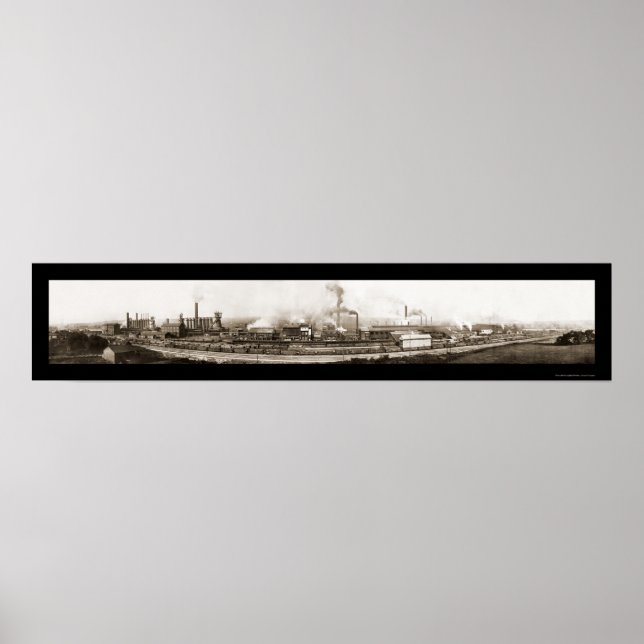 Affiche Ohio Steel Works Photo 1910 (Devant)