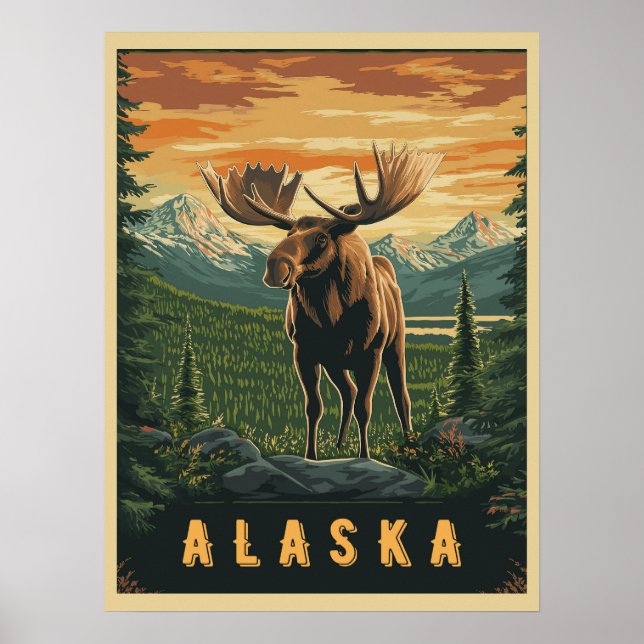 Affiche Oie d'Alaska - Wilderness Vintage (Devant)