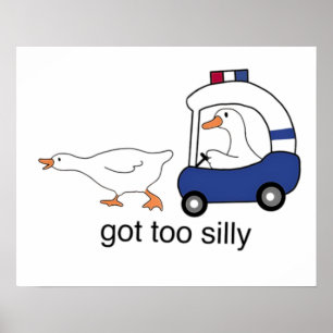 Affiche Oie de police drôle humour trop bête