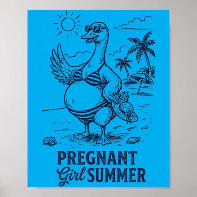 Affiche Oie d'été fille enceinte (Devant)