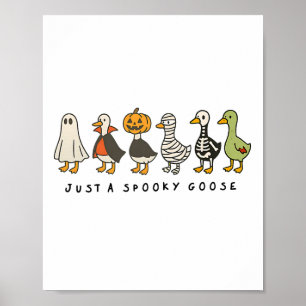 Affiche Oie d'Halloween Juste Éffrayant Drôle Oie d'Hallow
