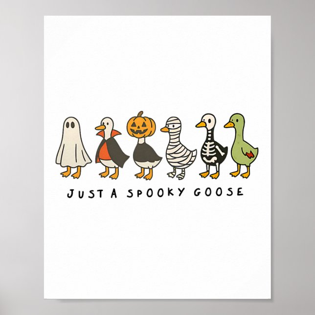 Affiche Oie d'Halloween Juste Éffrayant Drôle Oie d'Hallow (Devant)