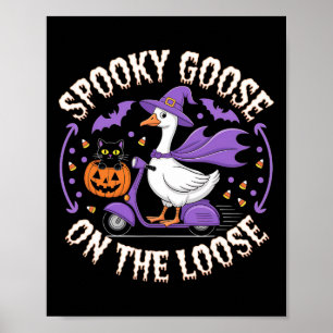 Affiche Oie éffrayante Sur L'Halloween Drôle Loose