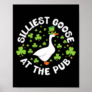 Affiche Oie La Plus Silliest Au Pub Funny Shamrock St Patr
