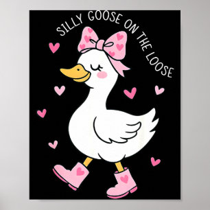 Affiche Oie Silly de la Saint-Valentin en Liberté Coquette