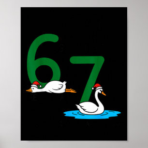 Affiche Oies qui pondent Cygnes qui nagent 67 Six oies Sep