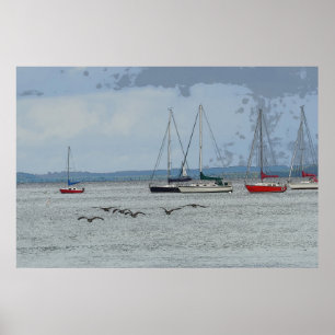 Affiche Oies sur Grand Traverse Bay