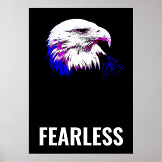 Affiche Oigle sans peur Motivational Courage Artwork