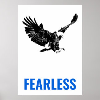 Affiche Oigle sans peur Motivationnel Courage Pop Art