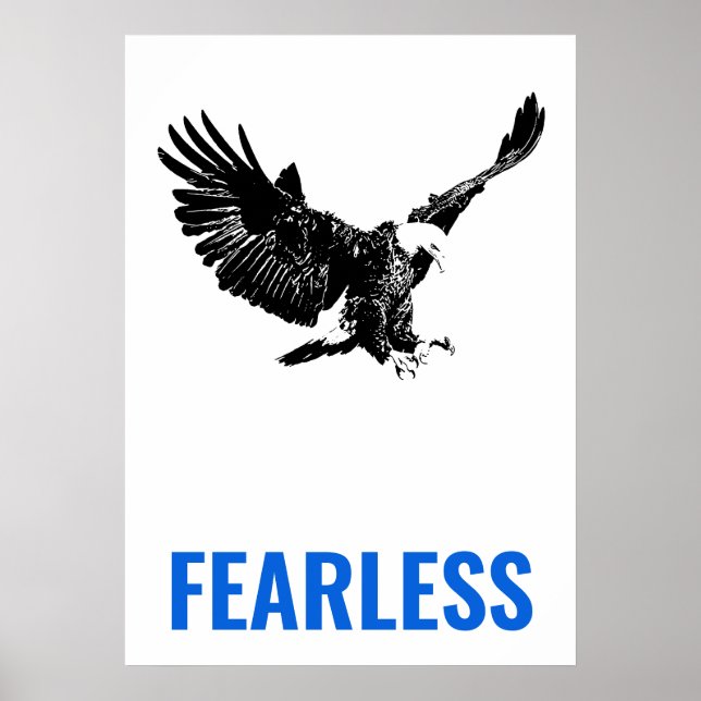Affiche Oigle sans peur Motivationnel Courage Pop Art (Devant)