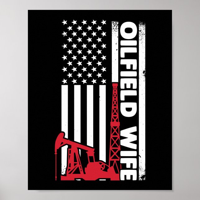Affiche Oilfield Worker Rig Roughneck Oilfield Femme (Devant)