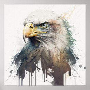 Affiche Oiseau Aigle Portrait Animal Peinture Faune Gratui
