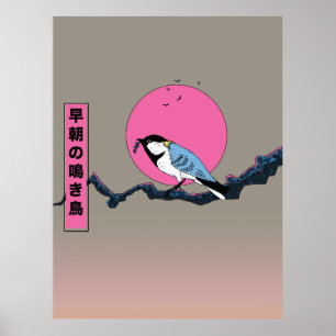 Affiche Oiseau chanteur de matinée