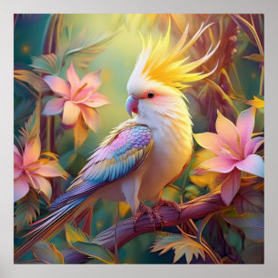 Affiche Oiseau de fantaisie Perruche à aile iridescente