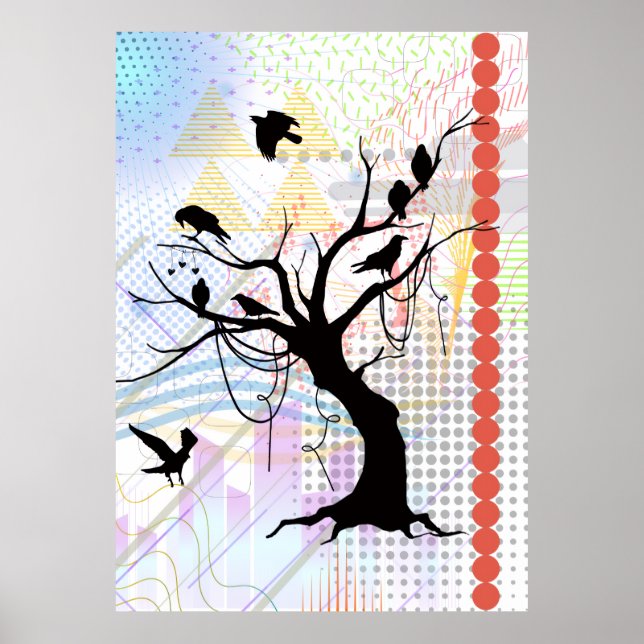 Affiche Oiseau de même plumage soyez unique ensemble (Devant)