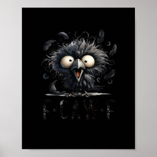 Affiche Oiseau drôle tendance F-Caw-F Unique