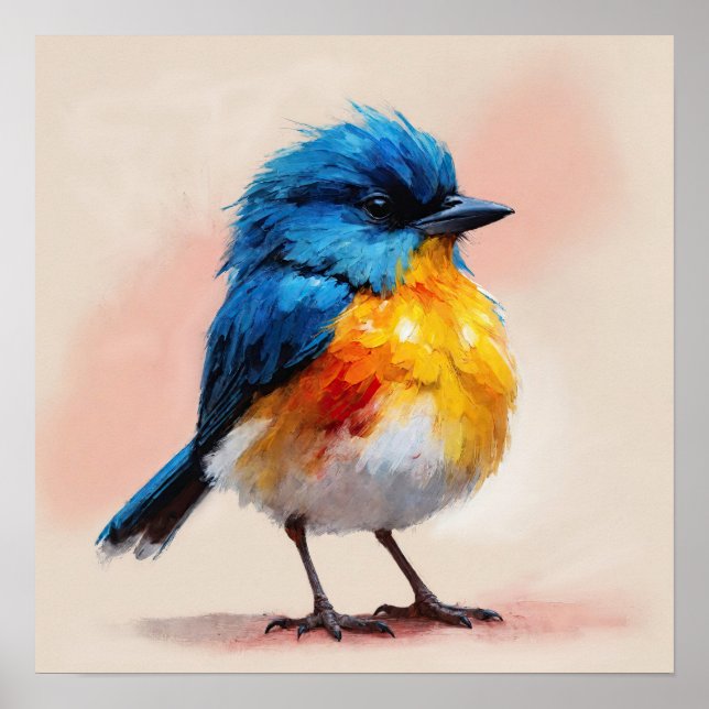 Affiche Oiseau exotique : une oeuvre d'art pour amis de la (Devant)