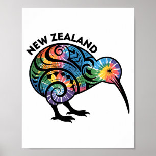 Affiche Oiseau Kiwi de Nouvelle-Zélande