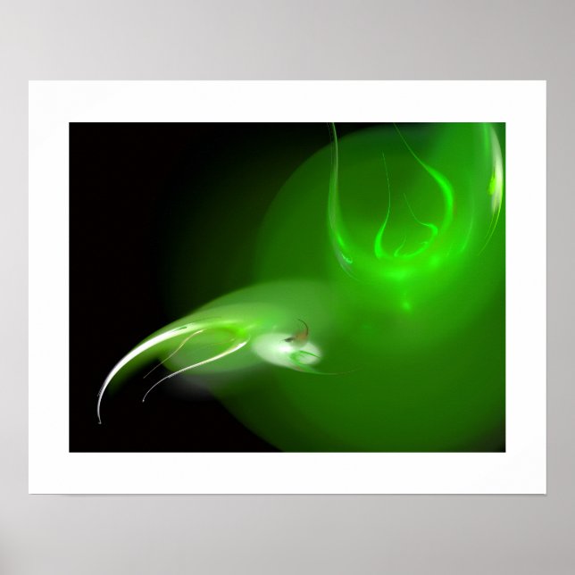 AFFICHE OISEAU LÉGER EN VERT (Devant)