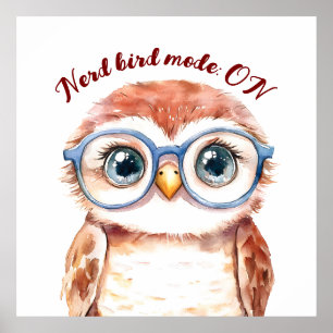 Affiche Oiseau Nerd geek