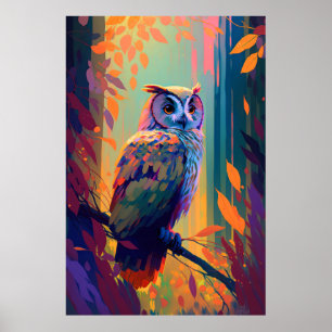 Affiche Oiseau Oiseau Animal Portrait Peinture Faune Extér