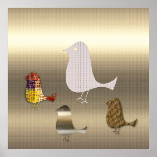 Affiche Oiseaux amusants