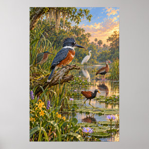 Affiche Oiseaux de la vallée inférieure du Rio Grande, sud