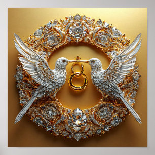 Affiche Oiseaux de mariage