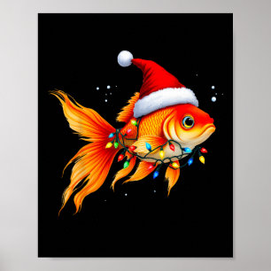 Affiche Oiseaux de Santa Chapa Lumières Noël Mignonne Noël